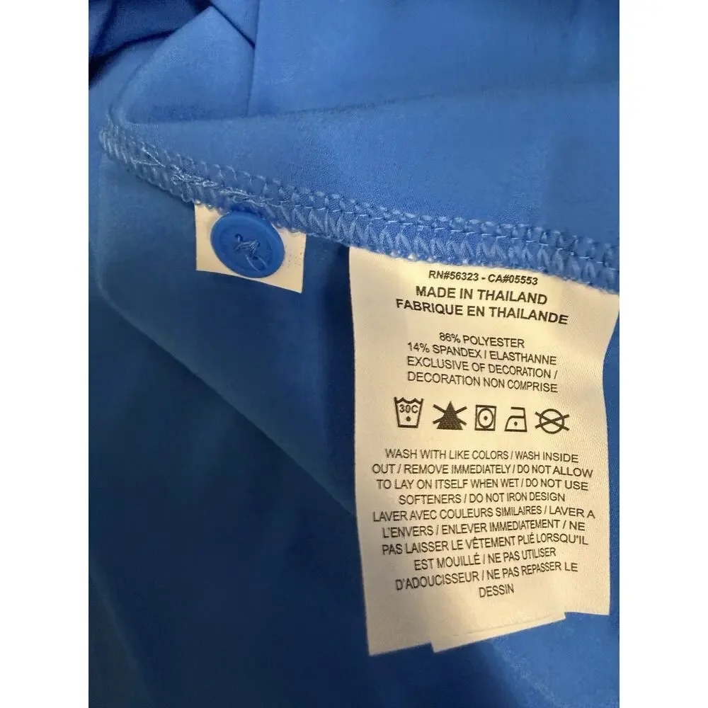 NWT Men's Nike Ole Miss Rebels Woven Polo XXL Lt Blue 2XL On Field SS Windbreake